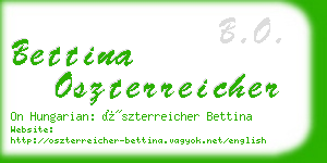 bettina oszterreicher business card